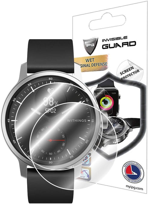 IPG for Withings ScanWatch 42mm Touchscreen Screen Protector (2 Units) Invisible Ultra HD Clear Film Anti Scratch Guard-Smooth/Self-Healing/Bubble...