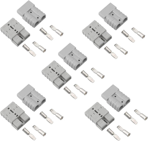 10 Pcs 50 Amp 10-12 Gauge Battery Quick Connector, Jumper Cable Plug Connect/Disconnect for Recovery Winch, Towing Systems(Grey)...