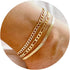 DEARMAY Gold Ankle Bracelets for Women, 14K Gold Anklets for Women Waterproof Cuban Link Anklets Set Layered Anklet Bracelets for Women Anklet for...