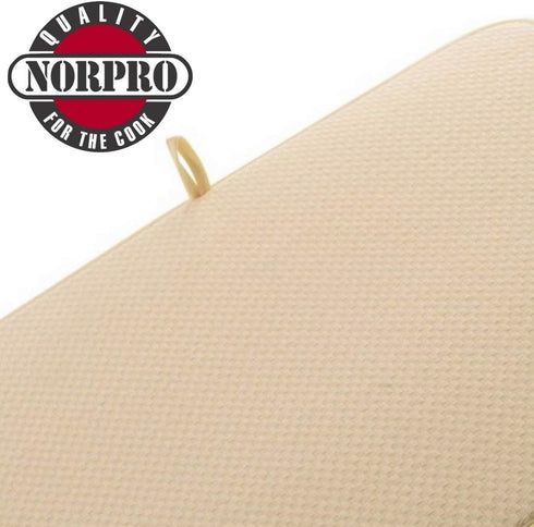 2 X Norpro 16" X 18" Durable Microfiber Dish Drying Mat Cream 359E...