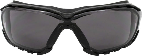 Birdz Eyewear Gasket Safety Padded Motorcycle Sport Sunglasses Black with Smoke Lens...