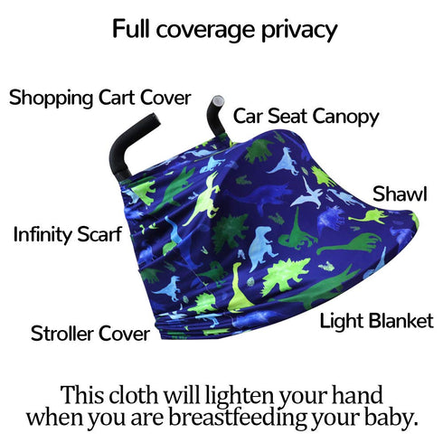 Baby Car Seat Cover, Multi- use Nursing Cover for Breastfeeding, Carseat Cover Boys, Dinosaur Baby Shower Stuff for Newborn, Soft Breathable...