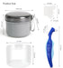 Denture Case with Denture Brush, Waterproof Denture Bath with Portable Denture Brush Holder,Partial Denture Case with Basket denture cups for soak...
