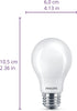 Philips LED A19 Frosted Ultra Definition Dimmable LED Light Bulbs - Flicker-Free 40w Light Bulbs with EyeComfort Technology -Daylight 5000K Lightb...