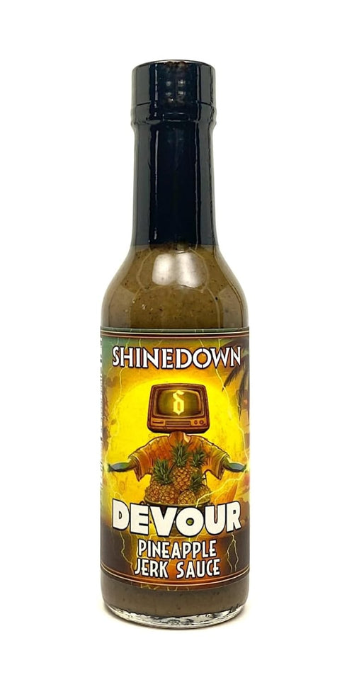Torchbearer Sauces Pineapple Jerk aka Devour, a Shinedown Sauce, 5 Fl Oz Heat Level 3, Medium Spicy - All Natural Hot Sauce, Vegan, Extract-Free, ...