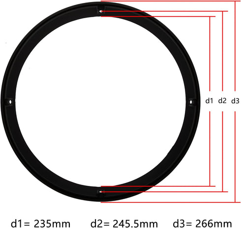 10" Speaker Grill Covers, Car Speaker Subwoofer Guard Protector, ABS Plastic Frame with Metal Mesh, Black - 2Pcs...