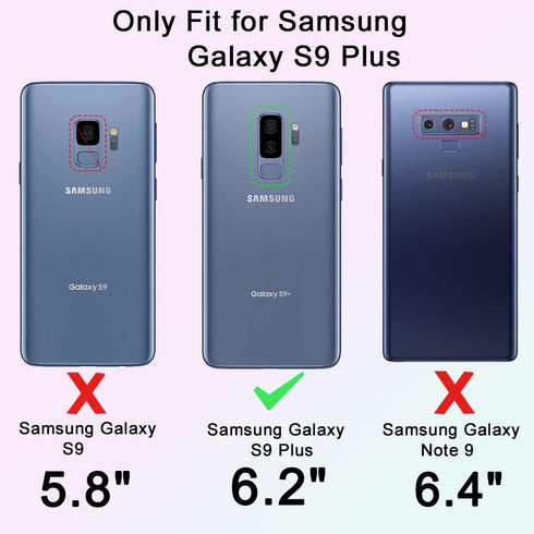 for Samsung Galaxy S9 Plus Case,Shockproof Dropproof for Samsung S9 Plus Case,Heavy Duty Protective Galaxy S9 Plus Csae,S9 Plus Case 6.2 Inch(Purp...