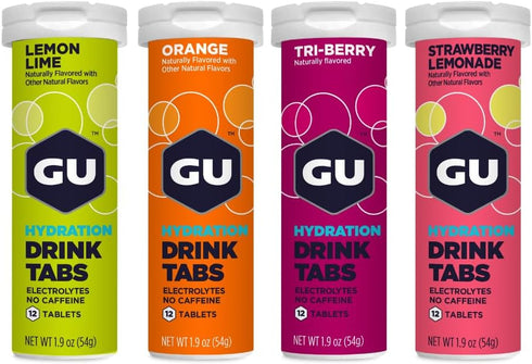 GU Energy Hydration Electrolyte Drink Tablets, Vegan, Gluten Free & Caffeine Free, Enhanced Endurance Sports Drink for Running, Cycling, Triathlon...