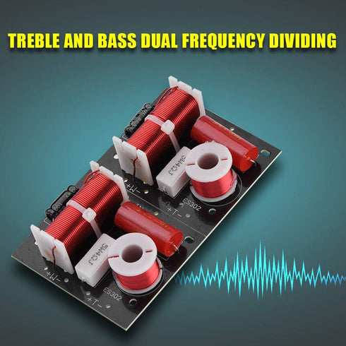 Zerone 2Pcs Speaker Frequency Divider Board 2 Way Treble/Bass 2 Unit 2 Unit Hi-Fi Audio Crossover Filter Frequency Distributor DIY Module...