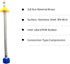 Flexible Toilet Water Supply Line 12inch,Stainless Steel Braided Hose With 3/8 Female Compression Thread x 7/8 Female Ballcock Thread?2pack...