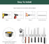 Fohil Magnetic Knife Holder for Wall, Stainless Steel 10 Inch Magnetic Knife Strip Wall Mounted Magnetic Knife Bar Drilling Magnetic Knife Rack fo...