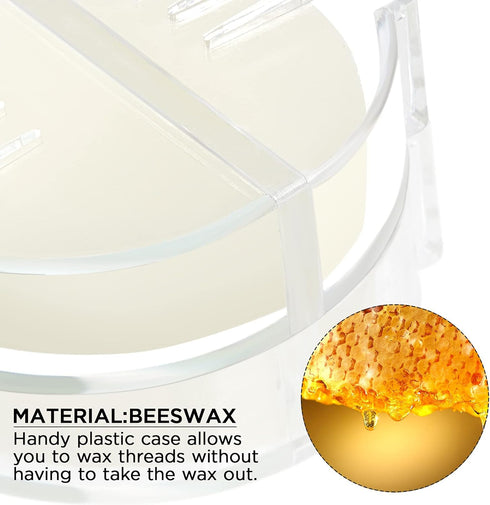 Maitys 2 Pcs Thread Wax Thread Conditioner Beeswax for Hand Sewing Embroidery Beeswax Floss Conditioner for Quilting Sewing Strengthening Line Emb...