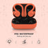 Orange Over Ear Wireless Earbuds with Earhooks Running Bluetooth Earbuds with ear hook Waterproof Small Earphones in Ear Headphones Noise Cancelli...
