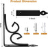 Decorative Shelf Brackets,6 inches Wall Mounted Floating Shelf Bracket for 2 Pack Heavy Duty Rustic Iron Metal Corner Brace Shelf Supporter Black...