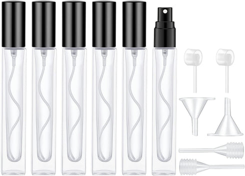 Lil Ray 10ml Perfume Atomizer for Men & Women. Refillable Glass Spray Bottle. Portable Fragrance Bottle for Travel,Party (6PCS)...