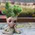 Baby Groot Pen Pot Tree Man Pens Holder or Flower Pot with Drainage Hole Perfect for a Tiny Succulents Plants 6" (Grayish Brown)...
