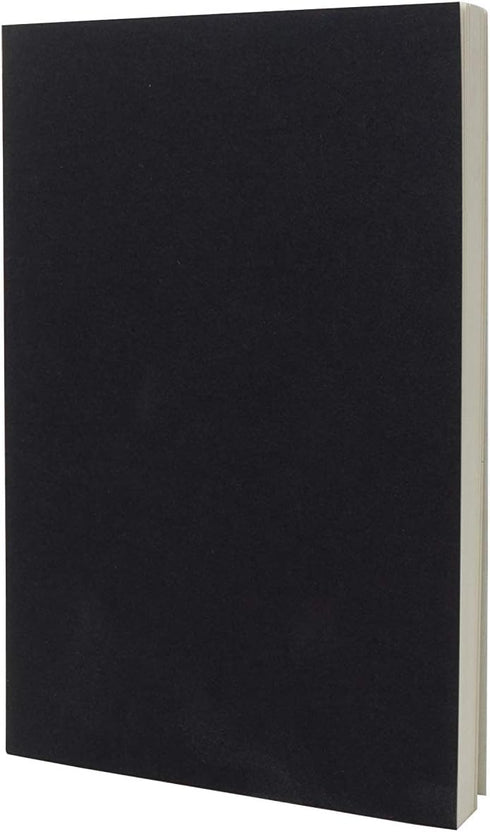 LayFlat Sketchbook - 5.5 x 8.25 Inches - Black Blank Note Book, 64 Sheets, Thick 100gsm Paper…...