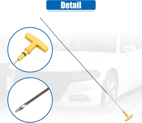 X AUTOHAUX Engine Oil Level Indicator Dipstick for Dodge 1500 2500 3500 2003-2008 No.53021321AC Yellow...