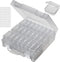 Clear Bead Organizer Box, 24Pcs Small Plastic Bead Storage Containers, Mini Rectangle Storage Boxes with Hinged Lids for Beads Seeds Jewelry Rhine...