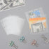 12pcs Mini Binder Pockets Frosted 3 Holes Budget Cash Envelopes for Budgeting, Binder Pouch Loose Leaf Sheet Protectors PVC Zipless Budget Envelop...