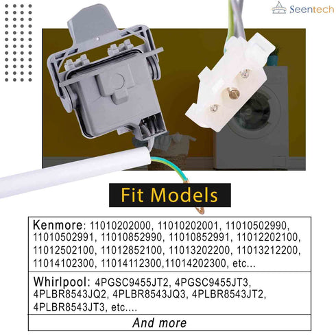 Lifetime 3949247 Washer Lid Switch by Seentech, Fit for Whirlpool & Kenmore Washing Machines - Replaces Part Number: 3949247VP,3949247V, AP5983746, 3949237, 3949239, PS11722098, PS350434