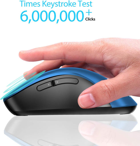 memzuoix 2.4G Portable Wireless Mouse, 1400 DPI Mobile Optical Cordless Mice with USB Receiver for Computer, Laptop, PC, Desktop, MacBook, 5 Butto...