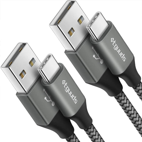 etguuds Long USB C Cable 10ft Fast Charging, 2-Pack Nylon Braided USB A to Type C Charger Cable Compatible with Samsung Galaxy Note 20/10/10+/9/8,...