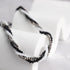 Black White Silver Gemstone Crystal Beaded Layered Choker Necklaces for Women, Dainty Y2k Handmade Triple Stone Beads Chain Twisted Necklace Beach...