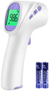 Forehead Thermometer for Adults, Kids & Babies, No-Touch Infrared Thermometer, Digital Thermometer with LCD Backlight Display, Fever Alarm and 1s ...
