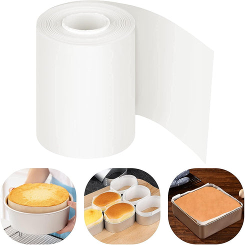 Baking Parchment Paper Side Liners - Baking Strips Roll for Round Cake Pans, Cheesecake Springform Pan, Non Stick Pan Lining Paper 3.15in x 164ft,...