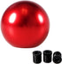 Universal Round Ball Gear Shift Knob,Chrome Finish Aluminum Shifter Knobs with 3 Adapters Compatible with Manual and Automatic Transmission Car(Re...