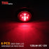 12 Pcs TMH 1-1/4 Inch Mount Red LENS & Red LED Clearance Markers, side marker lights, led marker lights, led side marker lights, led trailer marke...