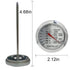 Meat Thermometer Oven Safe, 2 Pieces Dishwasher Safe Meat Thermometers for Cooking and Grilling, 2.12'' Stainless Steel Cooking Thermometer for Me...