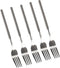 5Pcs Extendable Forks, Stainless Steel BBQ Telescopic Forks 8.7-25.4Inch Dessert Long Handle Fork Cutlery Barbecue Telescopic Toasting Dinner Frui...