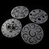 4-Piece Variety Cake Stencil Template,Birthday Heart Flower Spirals Decorating Mold Tool...