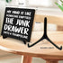 Mind is Like a Junk Drawer on a Trampoline Wooden Sign 5x5 Inch, Funny Desk Sign For Home Decor Office Decor, Funny Gifts for Women DMP40...