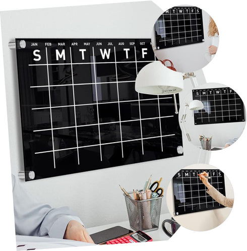STOBOK 1 Set Erasable Message Board Wall Sticker Decor Office Decor Wall Mounted Erasable Board Chore Chart Memo Boards Calendar Whiteboard Memo B...