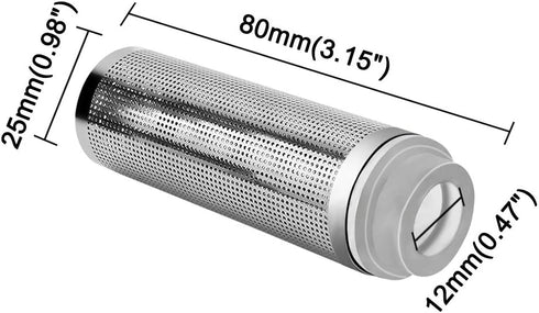 Senzeal 12mm Stainless Steel Aquarium Filter Mesh Fish Shrimp Intake Strainer Filter Tube for Aquarium Percolator...
