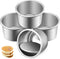 HOMSFOU 2 Inch Cake Pan Set of 4 Aluminum Alloy Round Cake Baking Pans Small Cake Pans for Cupcake Brownies Souffle Pie Muffins Cheesecake...
