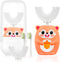 Kids U-Shaped Toothbrush for Children (Ages 2-6, Orange) Toothbrush with 4 Brush Heads,Six Cleaning Modes,Full Mouth Toothbrush for Baby...
