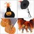 Cat Witch Halloween Costume Suit, Hmxpls Small Dogs & Cats Tutu Collar and Witch Pumpkin Hat Cute Costume Suit Kitten Outfit Clothing for Birthday...