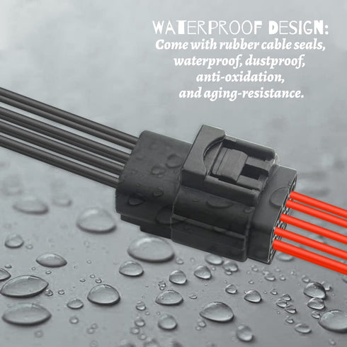 WMYCONGCONG 3 Kits 8 Pin Way Waterproof Electrical Connector Plug for Car Automotive (8 Pin)...
