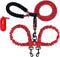Double Dog Leashes Rope Reflective Dog Leash with Two Shock Absorbing Bungee Trainning Leashes for Two Dogs 360 Swivel No Tangle Dog Leash...