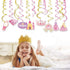 30Ct Princess Hanging Swirl Decorations, Cinderella Party Supplies, Little Royal Queen Birthday Theme Pink Decor for Boy Girl Fairytale Baby Showe...