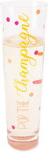 Pavilion Gift Company Pop 8 oz Champagne Flute, Clear, Yellow, Orange...