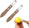 2 PACK Cocktail Channel Knife with Walnut Wood Handl Fruit and Vegetable Carving Tool for Decorating Cocktails, Desserts, and Salads Stainless Ste...