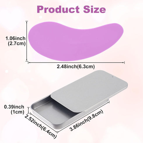 Under Eye Patches 4 Pairs, Silicone Reusable Eye Patches, Under Eye Mask for Skin Care Effect to Reduce Wrinkles and Fine Lines, Tin Case...