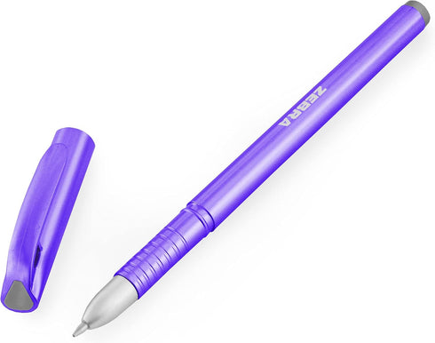 Zebra ZGE Gel Ink Stick Pens - Metallic Barrel - 0.7mm - Pack of 5 Assorted Colours...