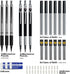 AUAUY 6PCS Metal Mechanical Pencil Set, 3PCS Drafting Pencils 0.5 mm & 0.7 mm & 0.9 mm & 3 PCS 2mm Art Pencil with 12 Tubes Lead Refills & 3 Erase...