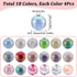 SUNNYCLUE 72Pcs Bubblegum Beads Bulk 16mm Round Beads Chunky Bead Colorful Transparent AB Color Iridescent Beadable Pen Beads Opaque Rainbow Bead ...